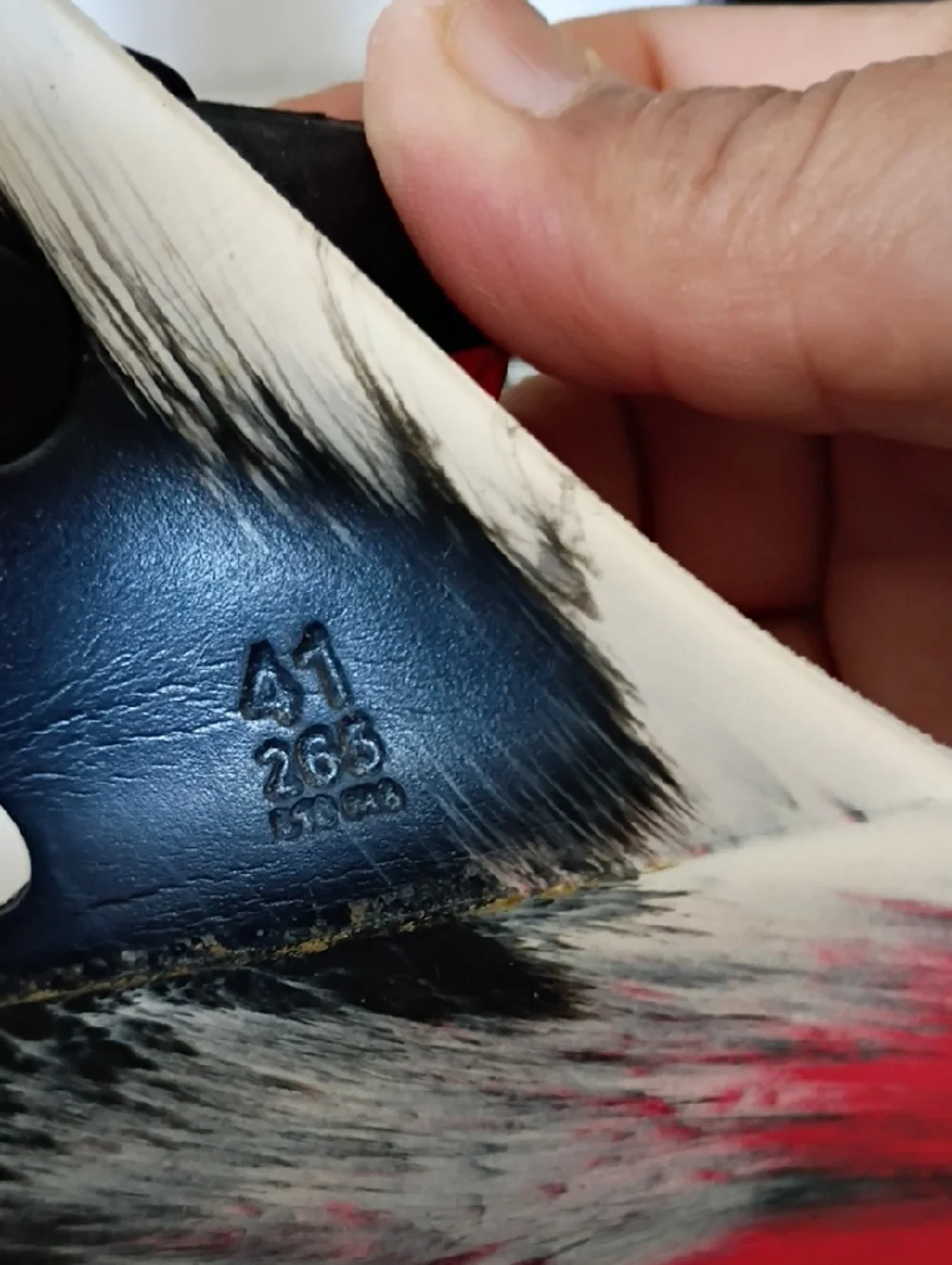 Birkenstock Black and Red Painted Slide Sandals - Picture 7 of 7